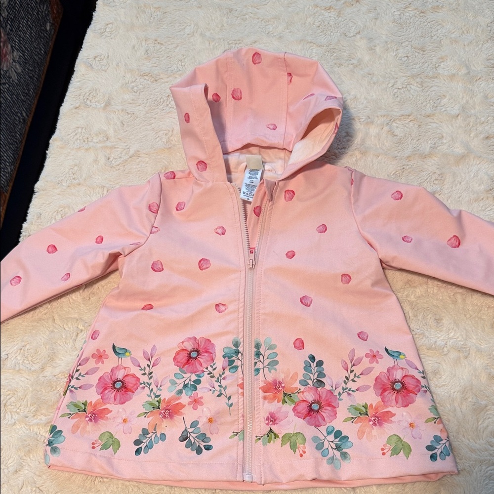Little Me Pink Floral Raincoat - Picture 1 of 7